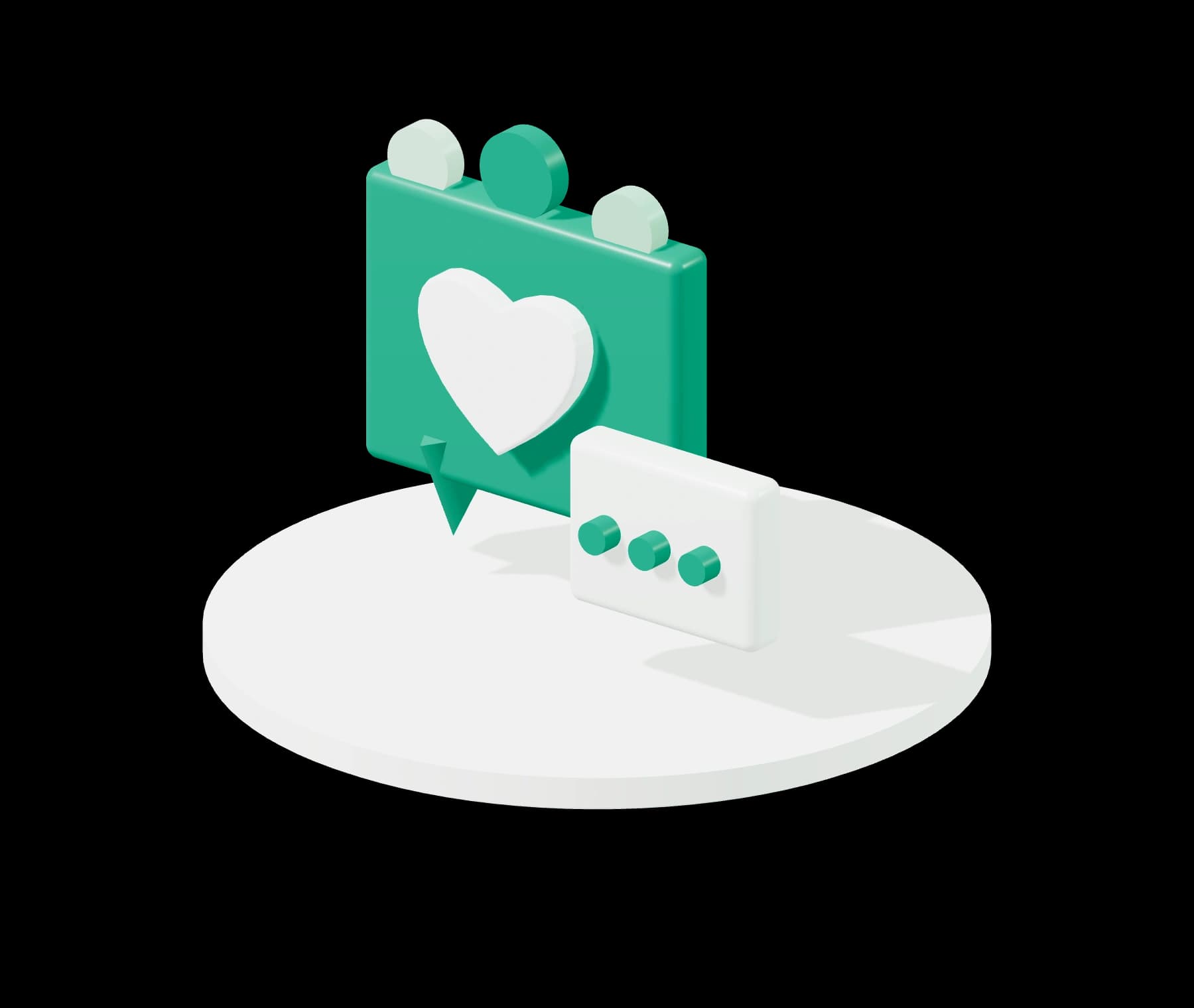 3D illustration for social media marketing